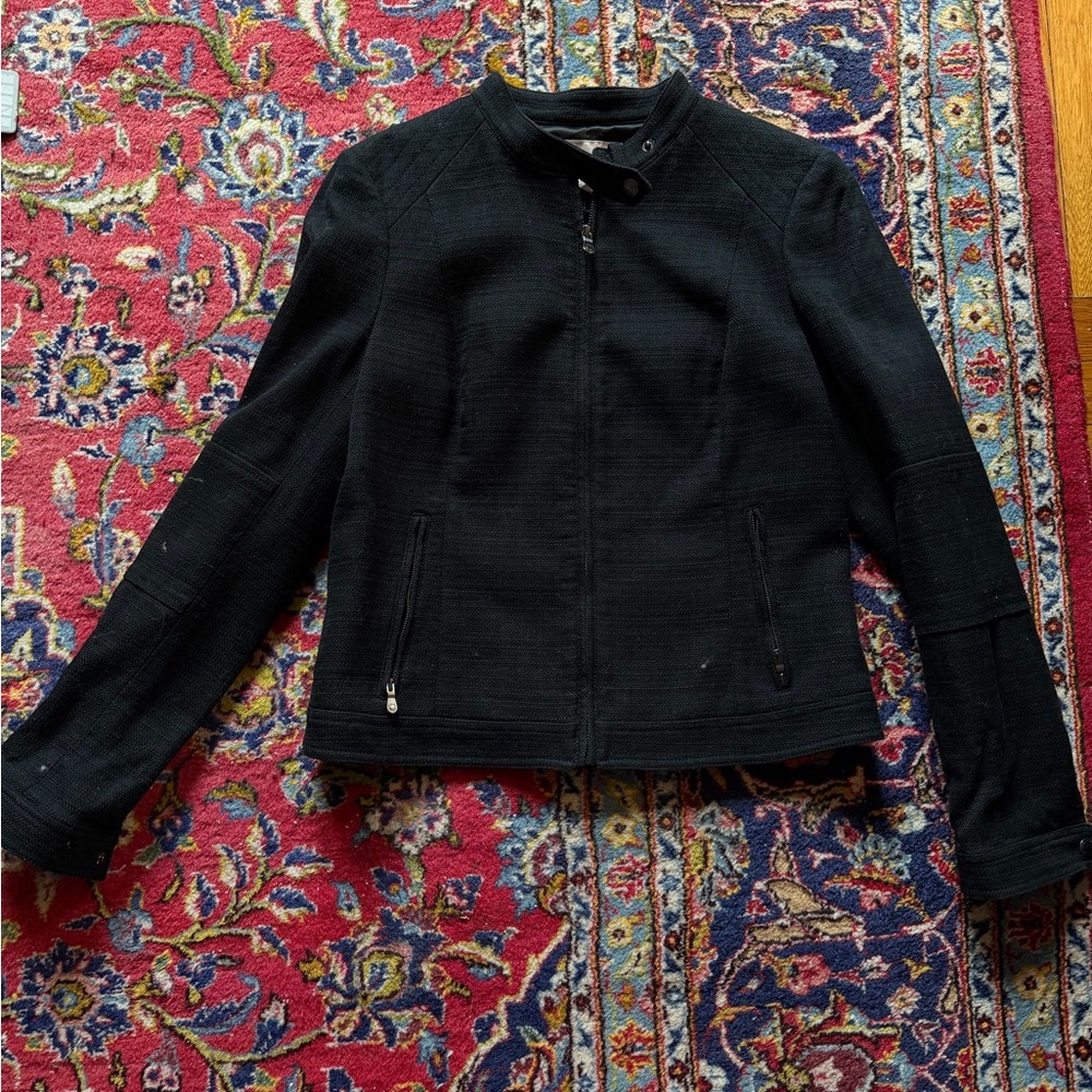 Banana Republic Textured Black Moto Jacket